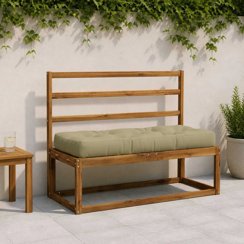 Jastučić za palete VIANEN 100% poliester Svijetlo zelena - Svijetlo zelena 120 x 40 x 12 cm