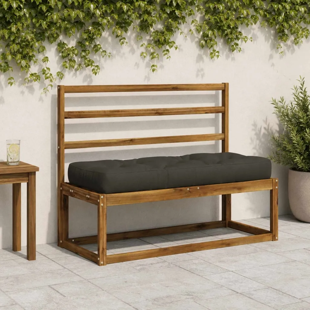 Jastučić za palete VIANEN 100% poliester Antracit - Antracit 120 x 40 x 12 cm