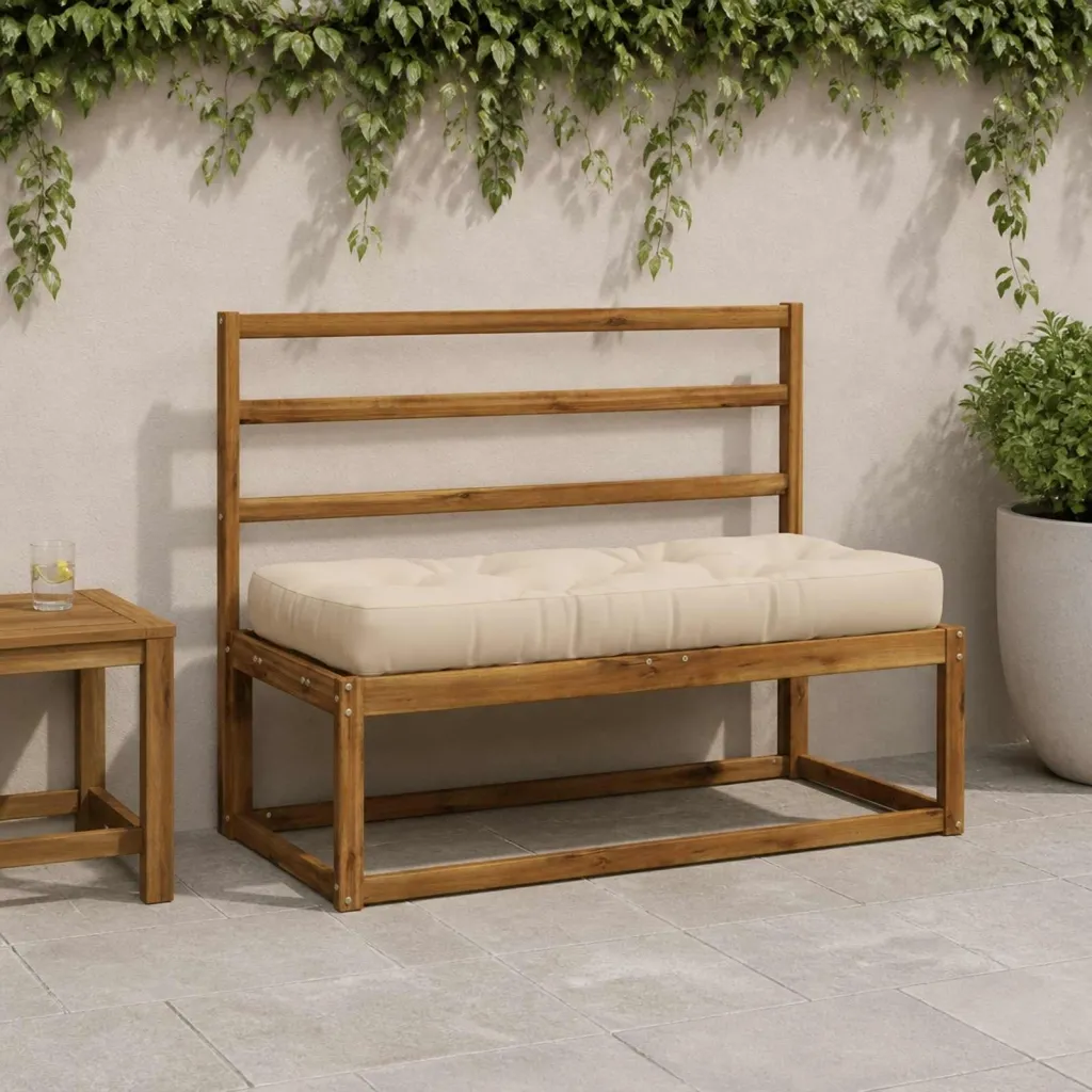 Jastučić za palete VIANEN 100% poliester Krem 120 x 40 x 12 cm - Krem 120 x 40 x 12 cm