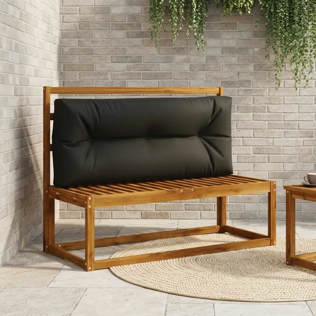 Jastučić za palete VIANEN 100% poliester Crna 120 x 40 x 12 cm - Crna 120 x 40 x 12 cm
