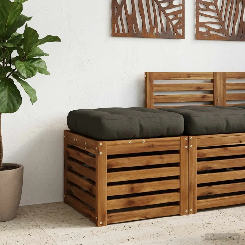 Jastučić za sjedalo od 1 dijela VIANEN 100% poliester Antracit - Antracit 40 x 40 x 12 cm 1