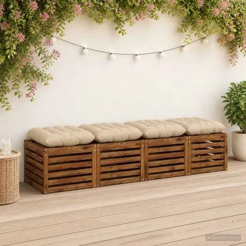Jastučići za sjedenje VIANEN 4 kom. 100% poliester Krem - Krem 40 x 40 x 12 cm Cijena