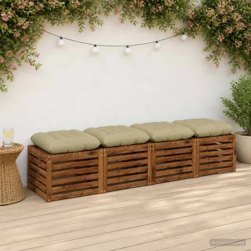 Jastučići za sjedenje VIANEN 4 kom. 100% poliester - Svijetlo zelena 50 x 50 x 12 cm Cijena