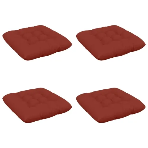 Jastučići za sjedenje VIANEN 4 kom. 100% poliester Crvena - Crvena 50 x 50 x 12 cm Cijena