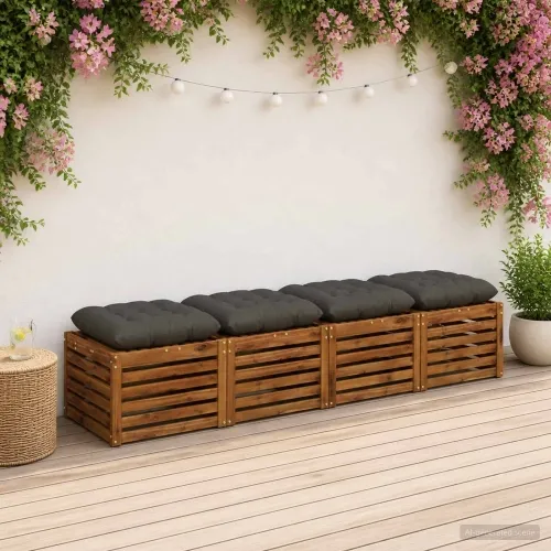 Jastučići za sjedenje VIANEN 4 kom. 100% poliester Antracit - Antracit 50 x 50 x 12 cm Cijena