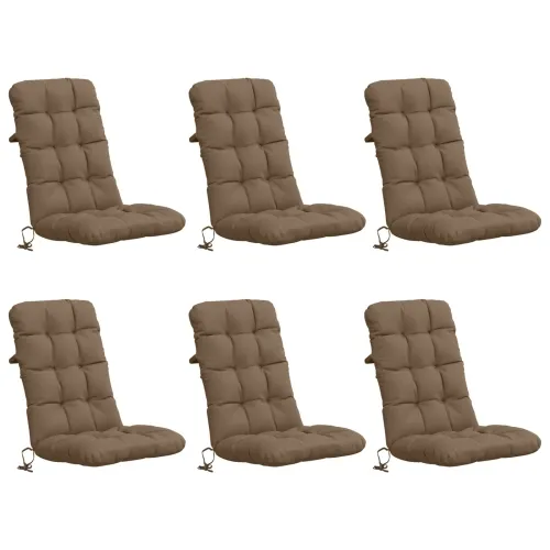 Jastučići za stolice s visokim naslonom - 6 komada VIANEN - Sivosmeđa 120 x 50 x 8 cm 6 Cijena