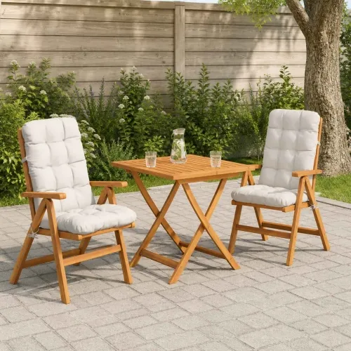 Jastučići za stolice s visokim naslonom - 2 komada VIANEN - Bijela 120 x 50 x 8 cm 2 Cijena