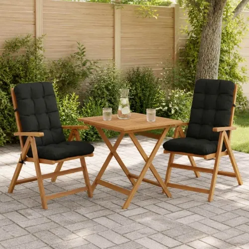 Jastučići za stolice s visokim naslonom - 2 komada VIANEN - Crna 120 x 50 x 8 cm 2 Cijena