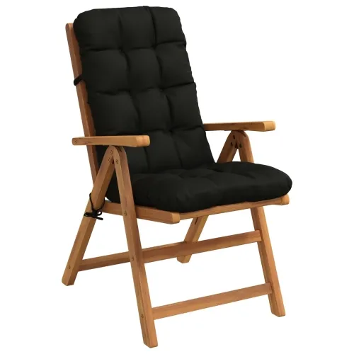Jastučići za stolice s visokim naslonom - 4 komada VIANEN - Crna 120 x 50 x 8 cm 4 Cijena