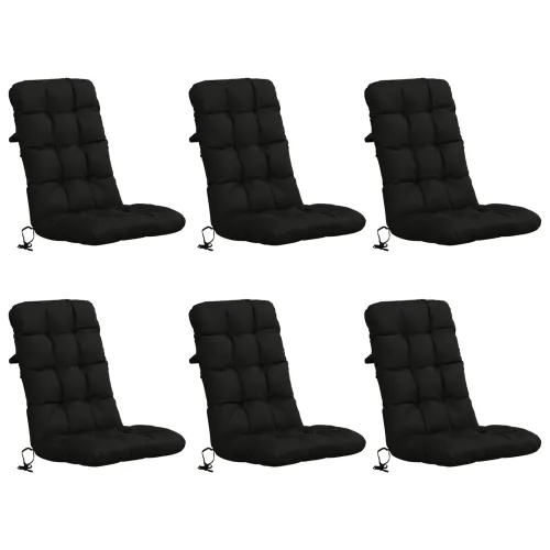 Jastučići za stolice s visokim naslonom - 6 komada VIANEN - Crna 120 x 50 x 8 cm 6 Cijena