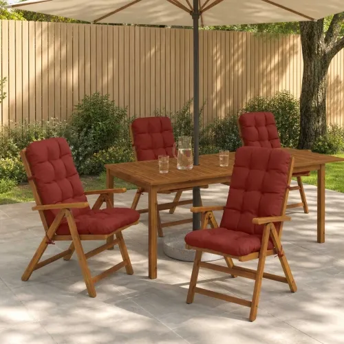 Jastučići za stolice s visokim naslonom - 6 komada VIANEN - Crvena 120 x 50 x 8 cm 6 Cijena
