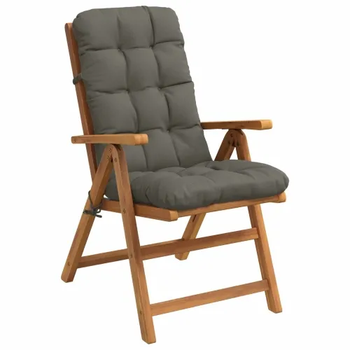 Jastučići za stolice s visokim naslonom - 4 komada VIANEN - Siva 120 x 50 x 8 cm 4 Cijena