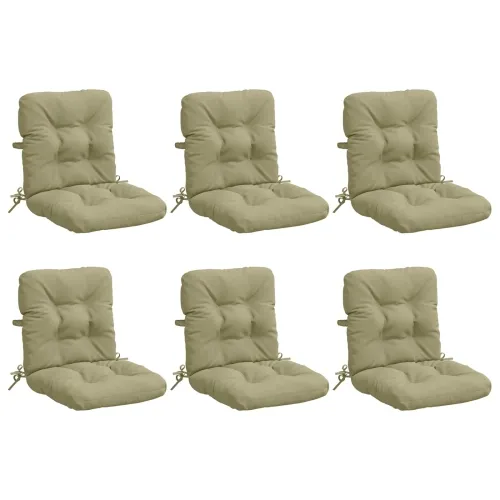 Jastučići za stolice s visokim naslonom - 6 komada VIANEN - Svijetlo zelena 100 x 50 x 8 cm 6 Cijena