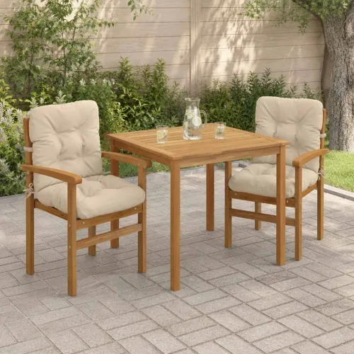 Jastučići za stolice s visokim naslonom - 2 komada VIANEN - Krem 100 x 50 x 8 cm 2 Cijena