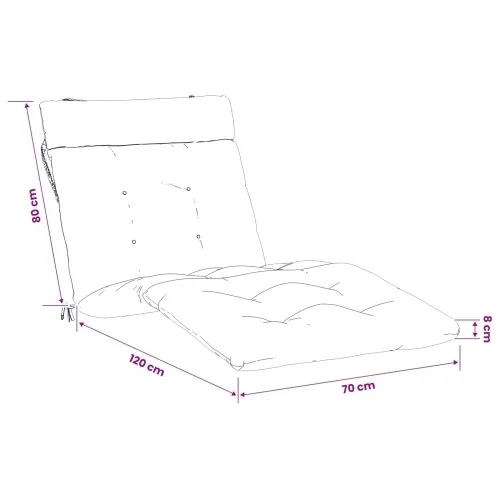 Jastučić za ležaljku VIANEN 100% poliester Svijetlo zelena - Svijetlo zelena 200 x 70 x 8 cm Cijena