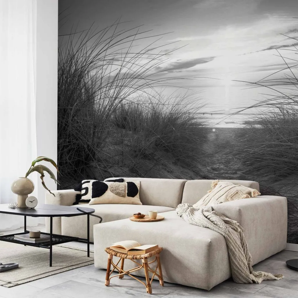 Foto tapeta - beach (black and white) 100x70 Standard