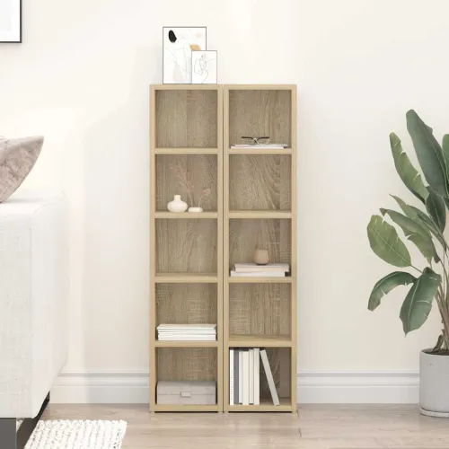 Ormarići za CD-ove 2 kom boja hrasta 21x16x93,5 cm od iverice - sonoma hrast 2 Sonoma hrast 2 Cijena