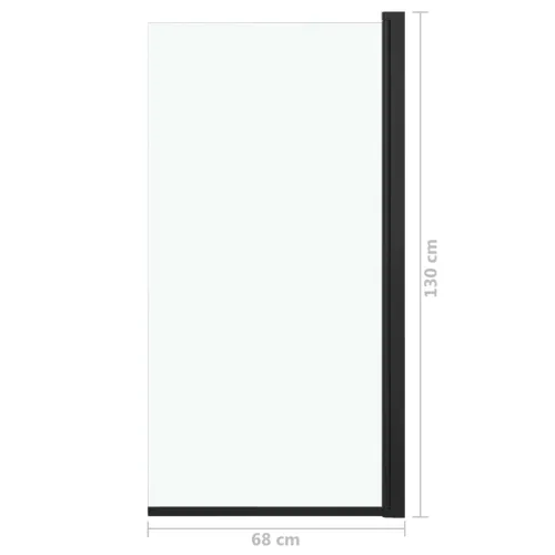 Pregrada za tuš ESG 68 x 130 cm crna Cijena