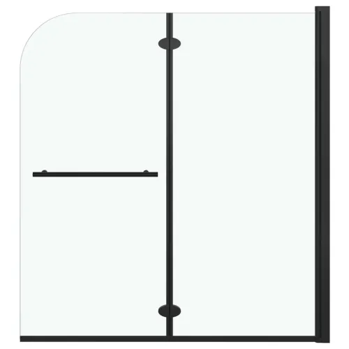 Sklopiva vrata za tuš kabinu s 2 ploče ESG 120 x 140 cm crna - 120 x 140 cm Transparentan 120 x 140 cm Transparentan Cijena