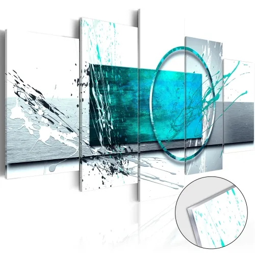 Slika na akrilnom staklu - Turquoise Expression 100x50 Cijena
