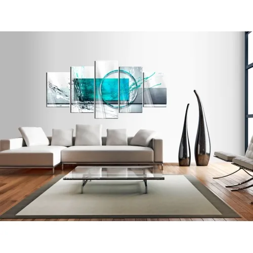 Slika na akrilnom staklu - Turquoise Expression 100x50 Cijena