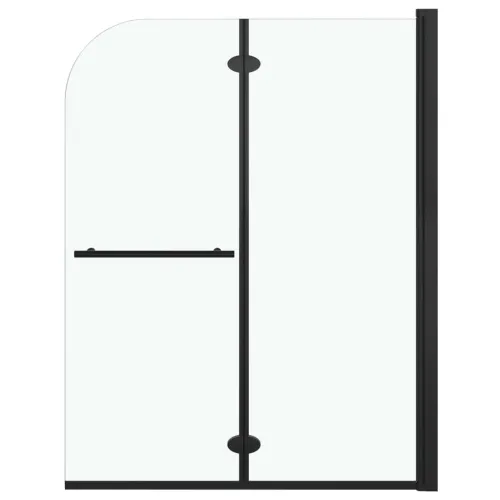 Sklopiva vrata za tuš kabinu s 2 ploče ESG 95 x 140 cm crna - 95 x 140 cm Transparentan 95 x 140 cm Transparentan Cijena