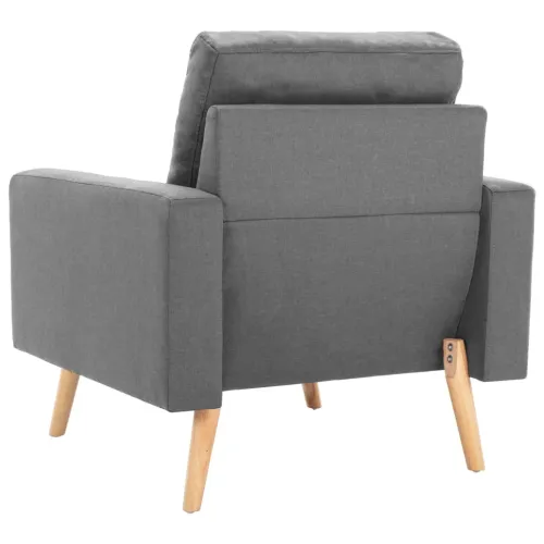 2-dijelni set sofa od tkanine svjetlosivi - Svjetlosiva Fotelja + dvosjed Cijena