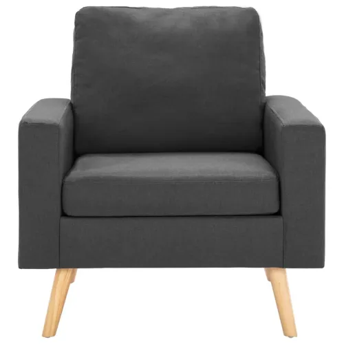 2-dijelni set sofa od tkanine tamnosivi - Tamno siva Fotelja + dvosjed Cijena