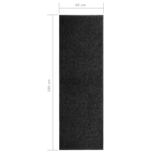 Otirač perivi crni 60 x 180 cm - Crna 60 x 180 cm Cijena