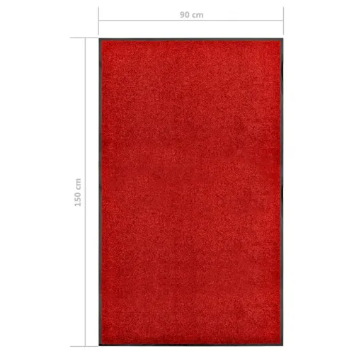 Otirač perivi crveni 90 x 150 cm - Crvena 90 x 150 cm 1 Cijena