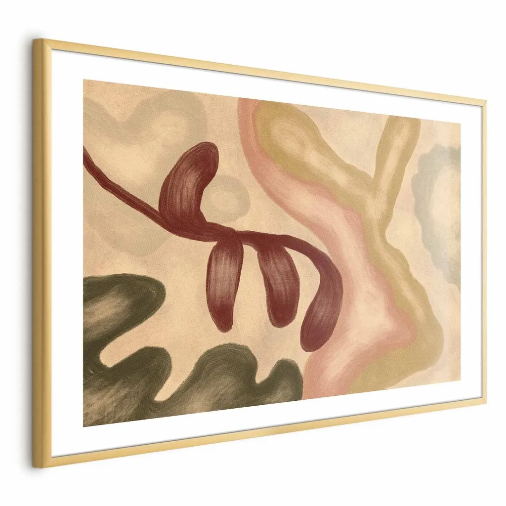 Plakat - Colorful Shapes - worn figures in lime wash technique 30x21 Bez okvira s margom