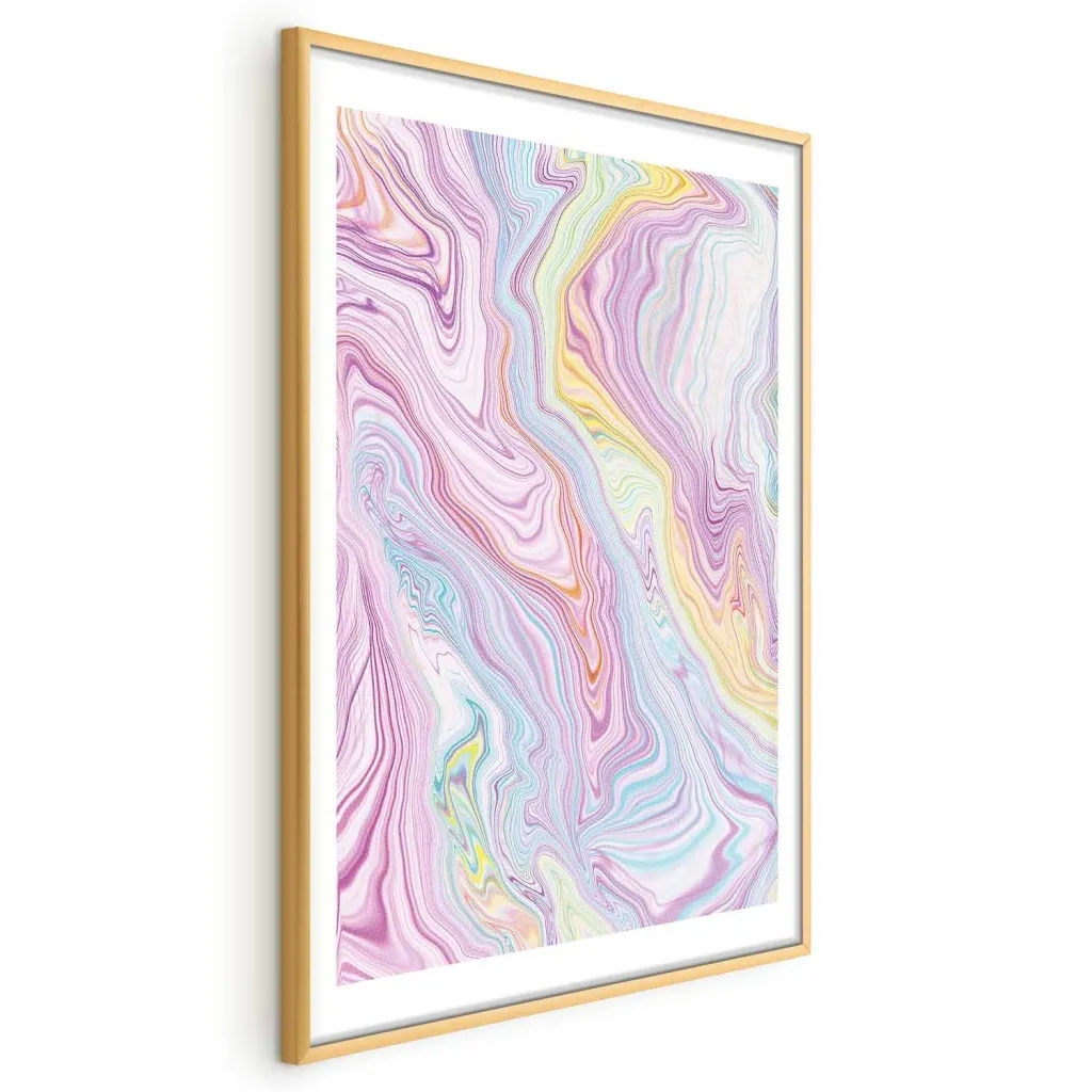 Plakat - Colorful Dream - abstract shapes in pastel shades 21x30 Bez okvira s margom