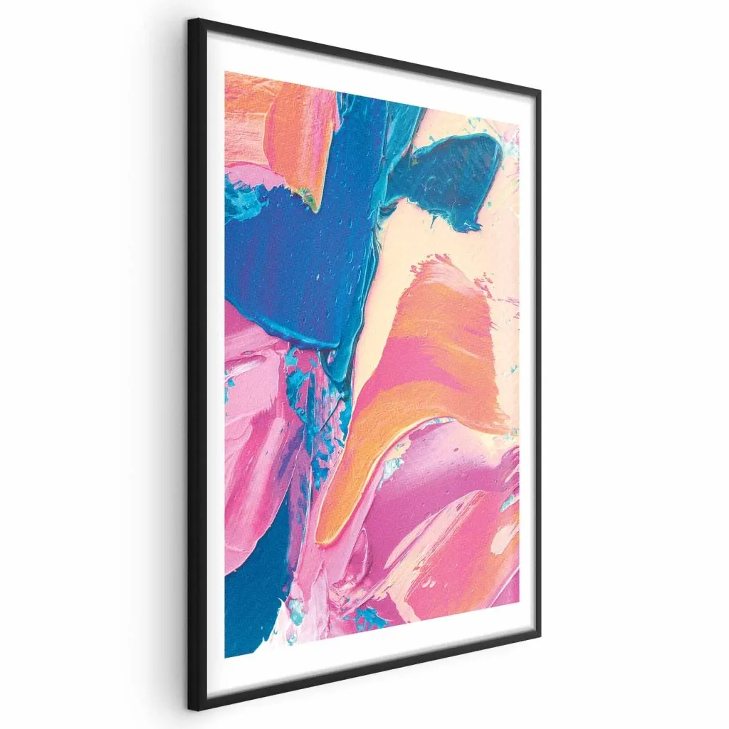 Plakat - Colorful Expression - strong contrasts in an energetic composition 21x30 Bez okvira s margom