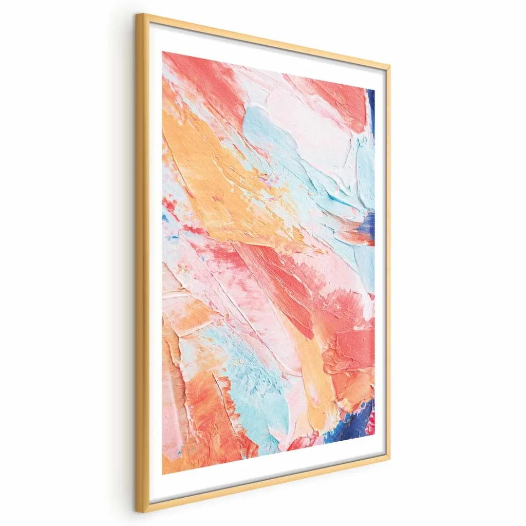 Plakat - Colorful Harmony - dynamic color transitions in pastel tones 21x30 Bez okvira s margom