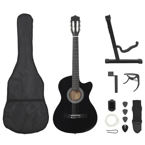 12-dijelni set klasične gitare Western sa 6 žica crni 38 ” - Crna 38” Cijena
