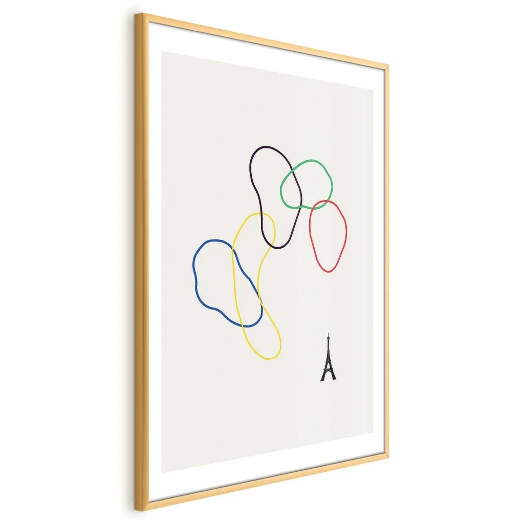 Plakat - Colorful Circles - digital graphic - minimalism 21x30 Bez okvira s margom