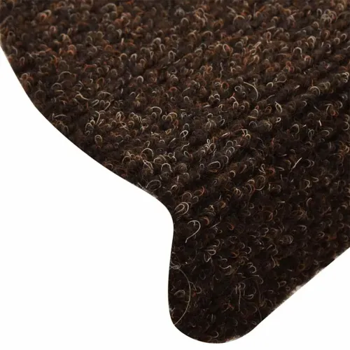 Prostirke za stepenice, samoljepljive, 15 kom, 65x21x4 cm, smeđe, poluokrugle, velike - Smeđa 65 x 21 x 4 cm 15 Cijena
