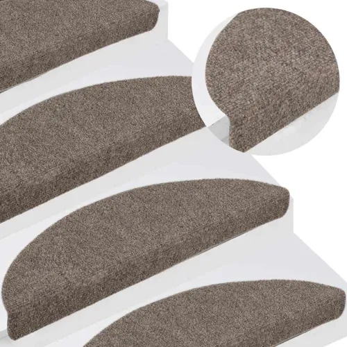 Prostirke za stepenice, samoljepljive, 15 kom, 65x21x4 cm, bež, poluokrugle, velike - Bež 65 x 21 x 4 cm 15 Cijena