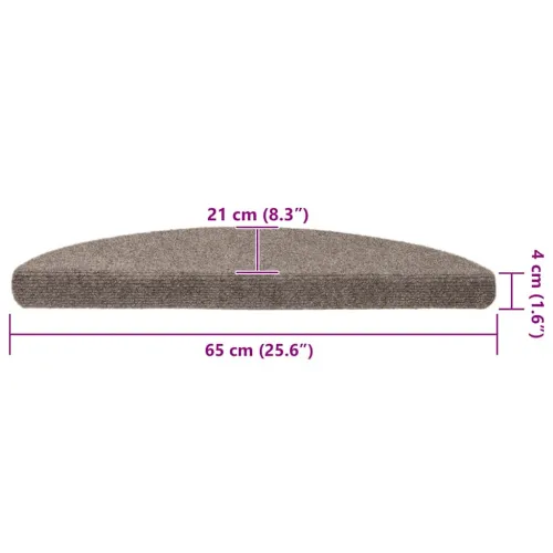 Prostirke za stepenice, samoljepljive, 15 kom, 65x21x4 cm, bež, poluokrugle, velike - Bež 65 x 21 x 4 cm 15 Cijena