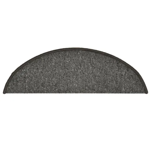 Prostirke za stepenice 15 kom 56x17x3 cm sive i crne poluokrugle - Siva i crna 56 x 17 x 3 cm 15 Cijena