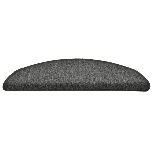 Prostirke za stepenice 15 kom 56x17x3 cm sive i crne poluokrugle - Siva i crna 56 x 17 x 3 cm 15 Cijena