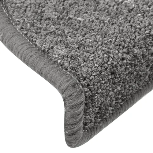 Prostirke za stepenice 15 kom 65x24x4 cm sive i crne poluokrugle velike - Siva i crna 65 x 24 x 4 cm 15 Cijena