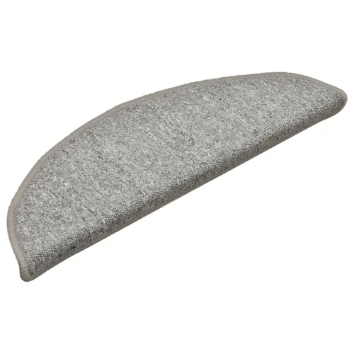 Prostirke za stepenice 15 kom 56x17x3 cm svijetlo sive poluokrugle - Bijela i siva 56 x 17 x 3 cm 15 Cijena