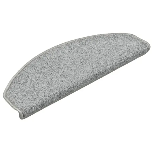 Prostirke za stepenice 15 kom 65x24x4 cm svijetlo sive poluokrugle velike - Bijela i siva 65 x 24 x 4 cm 15 Cijena