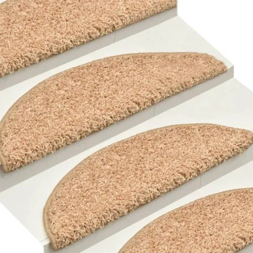 Prostirke za stepenice 15 kom 56x17x3 cm zlatne poluokrugle - Zlatno 56 x 17 x 3 cm 15 Cijena