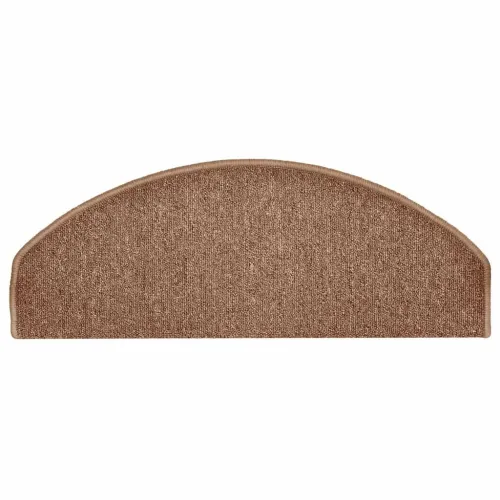 Prostirke za stepenice 15 kom 65x24x4 cm Smeđe poluokrugle velike - Smeđa 65 x 24 x 4 cm 15 Cijena