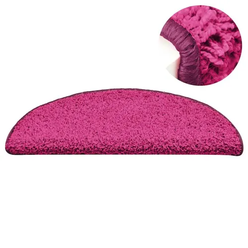 Prostirke za stepenice 15 kom 56x17x3 cm ružičaste poluokrugle - Ružičasta 56 x 17 x 3 cm 15 Cijena