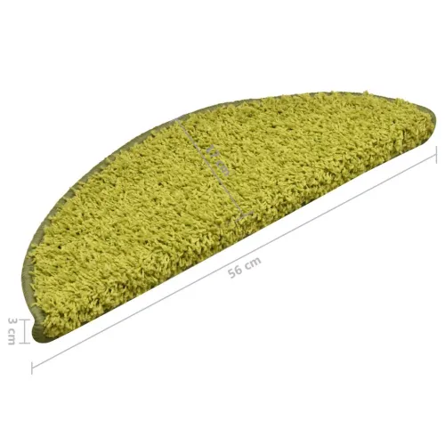 Prostirke za stepenice 15 kom 56x17x3 cm Zelene poluokrugle - Zelena 56 x 17 x 3 cm 15 Cijena