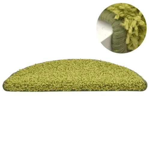 Prostirke za stepenice 15 kom 56x17x3 cm Zelene poluokrugle - Zelena 56 x 17 x 3 cm 15 Cijena