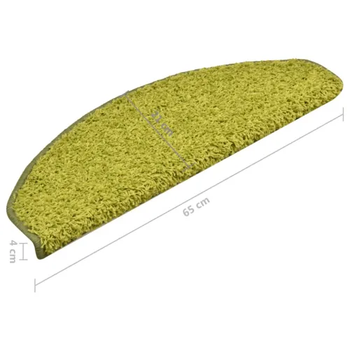 Prostirke za stepenice 15 kom 65x21x4 cm Zelene poluokrugle velike - Zelena 65 x 21 x 4 cm 15 Cijena